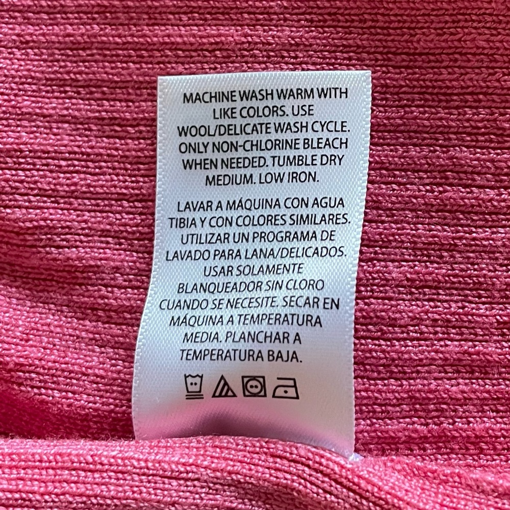 Terra & Sky Open Front Knit Ruffle Cardigan Women’s 0X (14W) Pink Casual Kimono - Picture 15 of 15